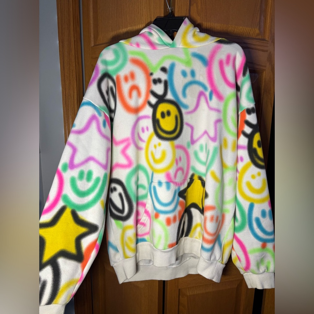 PacSun Multicolor Smiley Face Airbrush Dream’s Hoodie